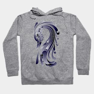 Decorative Swan Slick Curvy Neck Side Profile Illustration Hoodie